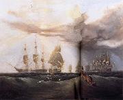 William Daniell East Indiamen on the Madras Roads,Bay of Bengal oil painting
